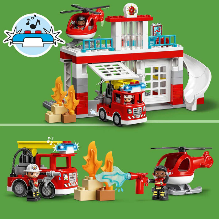 LEGO Caserma Dei Pompieri Ed Elicottero - 10970