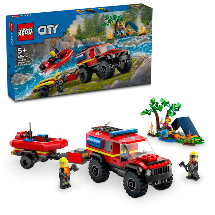 LEGO Fuoristrada Antincendio E Gommone Di Salvataggio - 60412