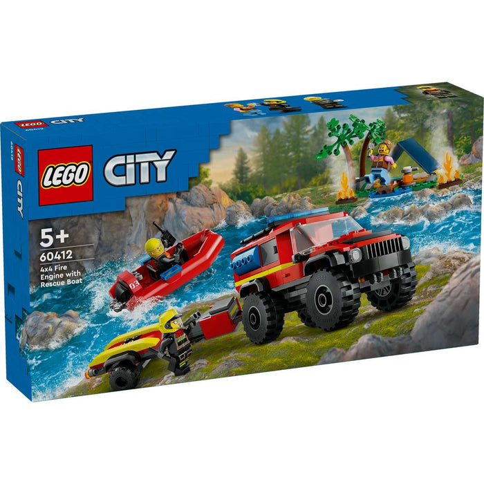 LEGO Fuoristrada Antincendio E Gommone Di Salvataggio - 60412