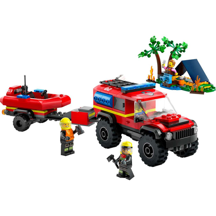 LEGO Fuoristrada Antincendio E Gommone Di Salvataggio - 60412