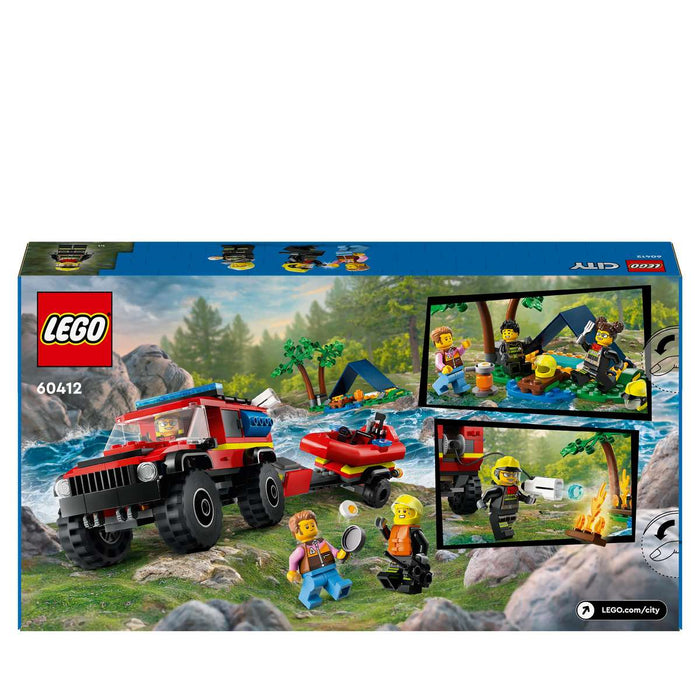 LEGO Fuoristrada Antincendio E Gommone Di Salvataggio - 60412