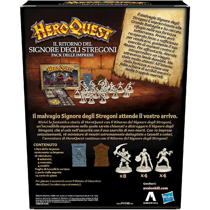 HASBRO Heroquest Il Ritorno Signore Degli Stregoni - F4193103