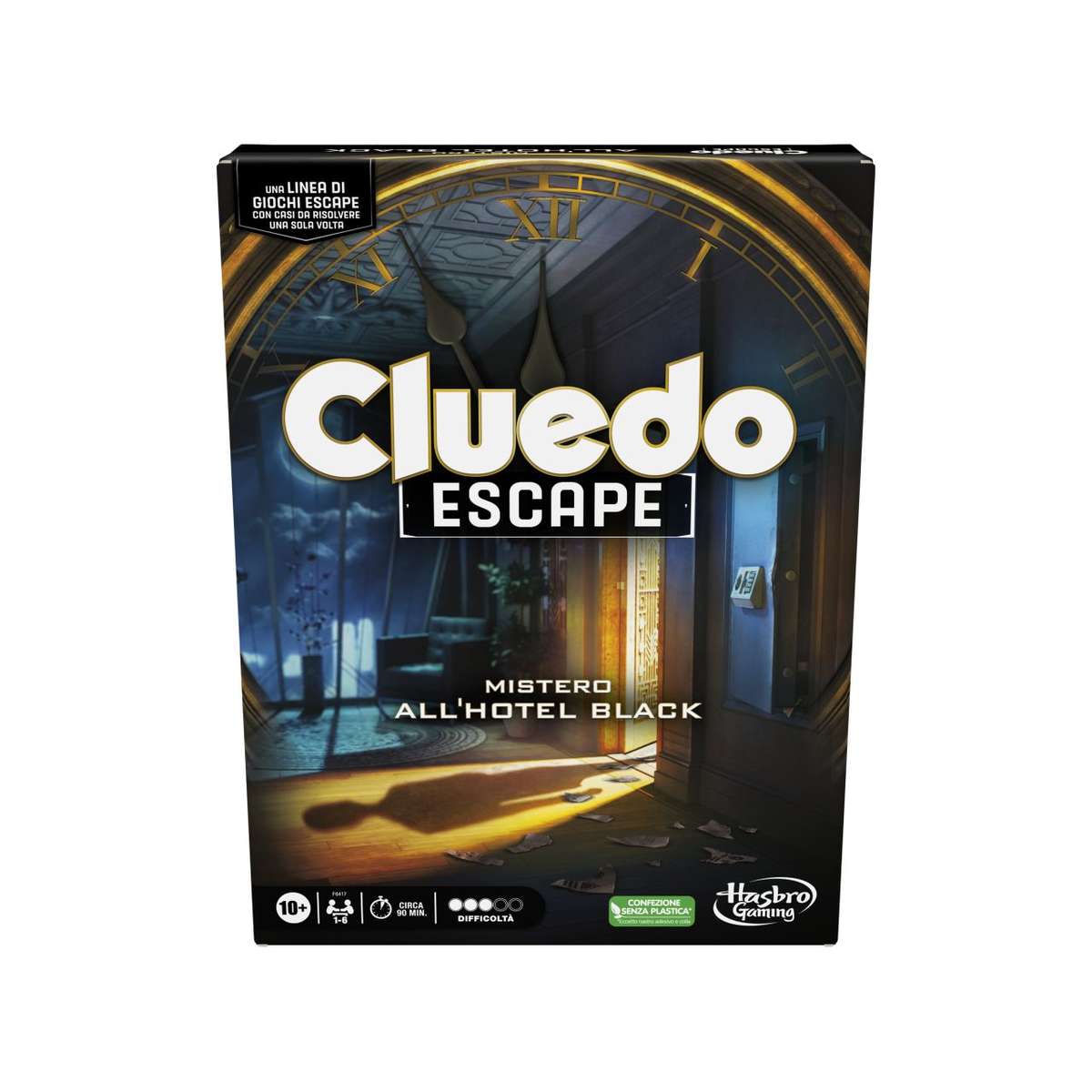Cluedo Escape - Mistero All’Hotel Black | Gioco Da Tavolo In Versione Escape Room Per 1-6 Giocatori | Con Tabellone Dinamico 3D E Enigmi Avvincenti