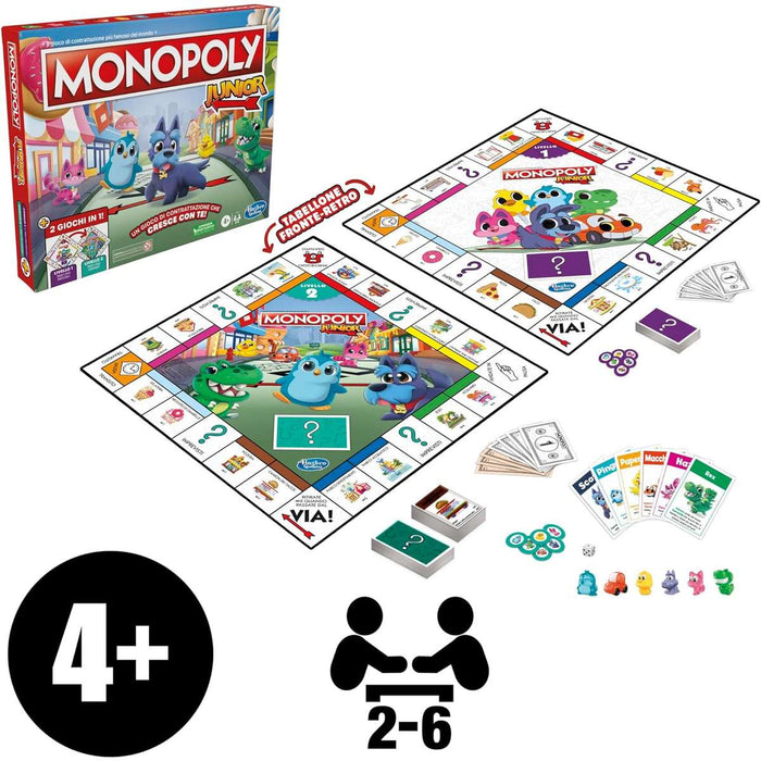 HASBRO Monopoly Junior 2 Giochi In 1 - F85621031