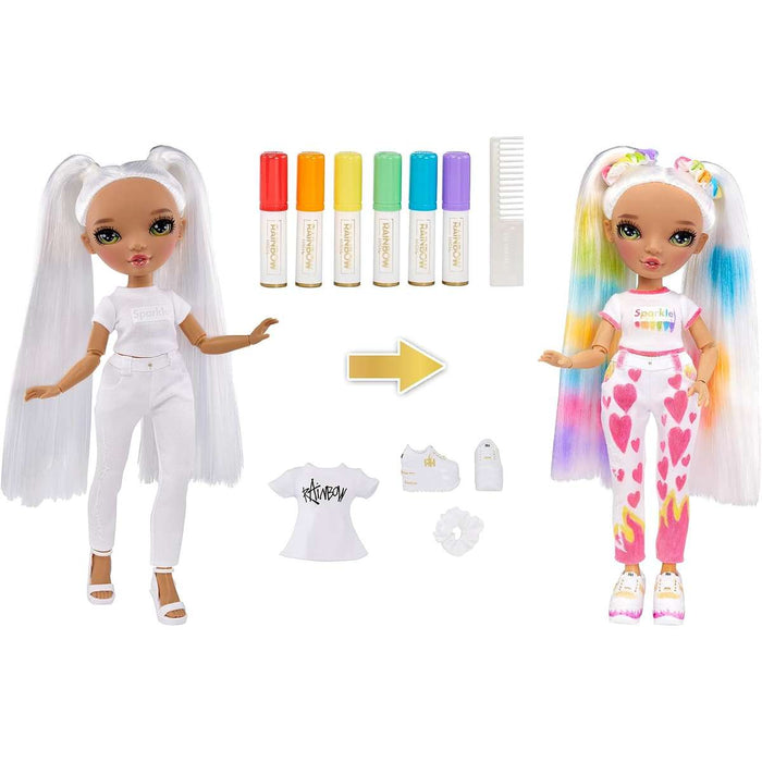 MGA Rainbow High Color & Create Bambola Fashion Doll Green Eyes - 500407EUC