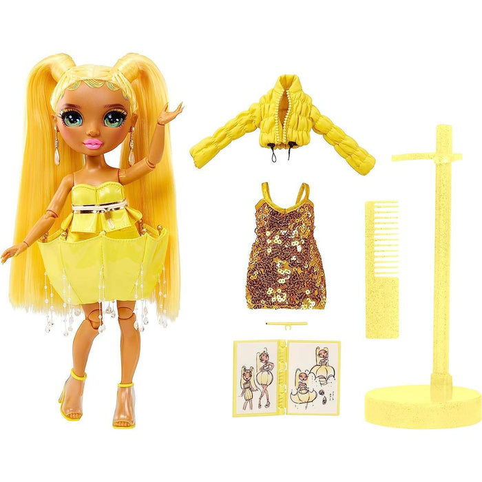 MGA Rainbow High Fantastic Fashion Doll Yellow - Sunny - 587347EUC