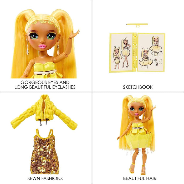 MGA Rainbow High Fantastic Fashion Doll Yellow - Sunny - 587347EUC