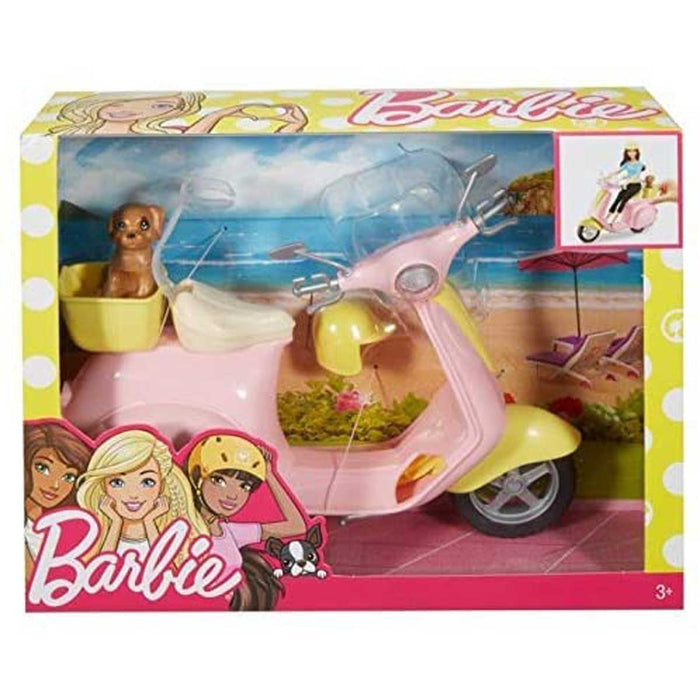 MATTEL - Barbie, Playset Con Bambola In Motorino E Cagnolino, Giocattolo 3+ Anni - FRP56