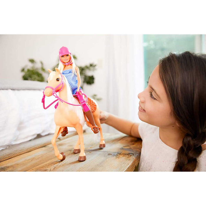 MATTEL - Barbie, Playset Con Bambola E Cavallo, Giocattolo Per Bambini 3+ Anni - FXH13