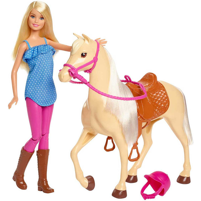 MATTEL Barbie, Playset Con Bambola E Cavallo, Giocattolo Per