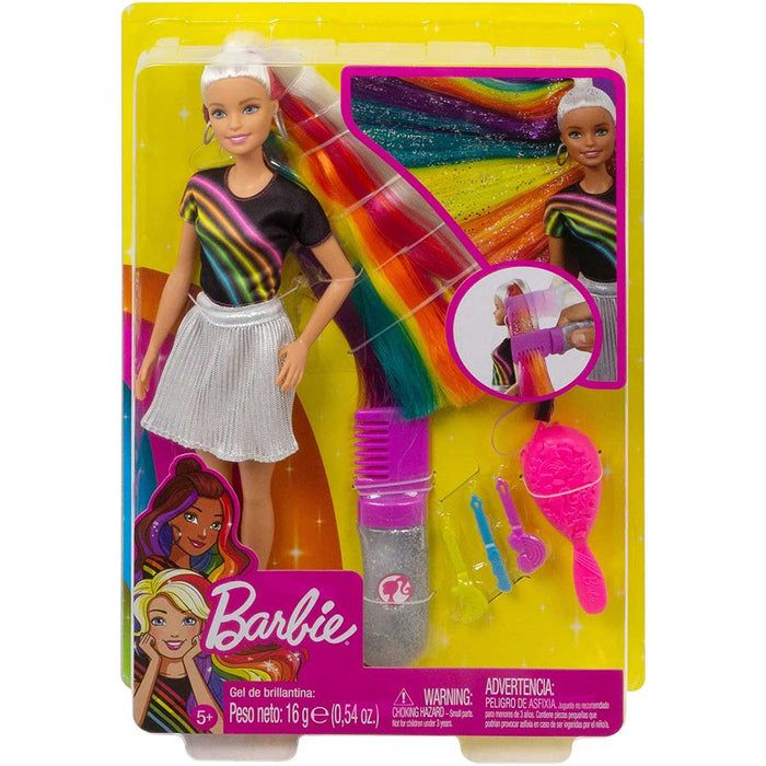 MATTEL - Barbie Capelli Arcobaleno Bambola Con Accessori, Giocattolo Per Bambini 3+ Anni - FXN96