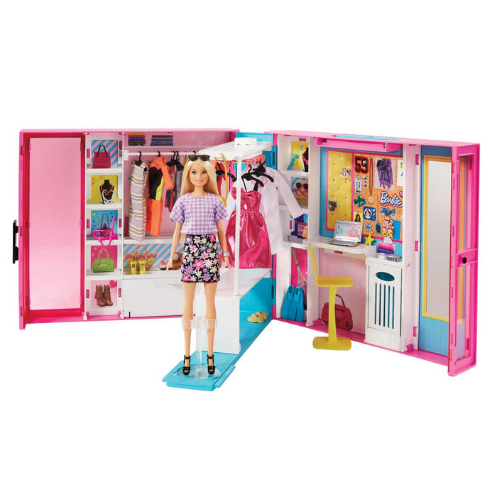 MATTEL Barbie- L'Armadio Dei Sogni Con Bambola Bionda E Più Di 25 Abiti E Accessori - GBK10