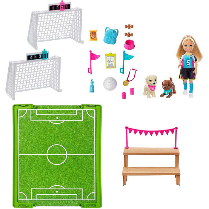 MATTEL - Barbie Dreamhouse Adventures, Playset Calcio Con Bambola Chelsea, Giocattolo 3+ Anni - GHK37