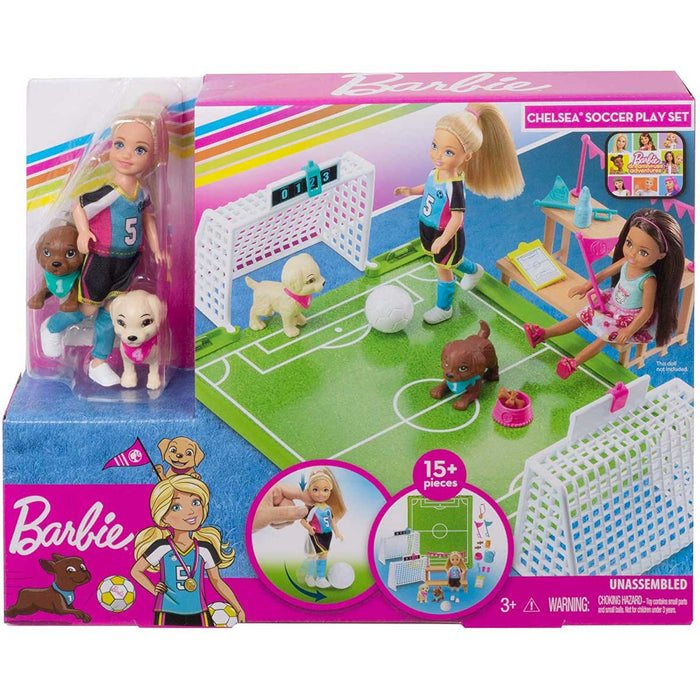 MATTEL - Barbie Dreamhouse Adventures, Playset Calcio Con Bambola Chelsea, Giocattolo 3+ Anni - GHK37