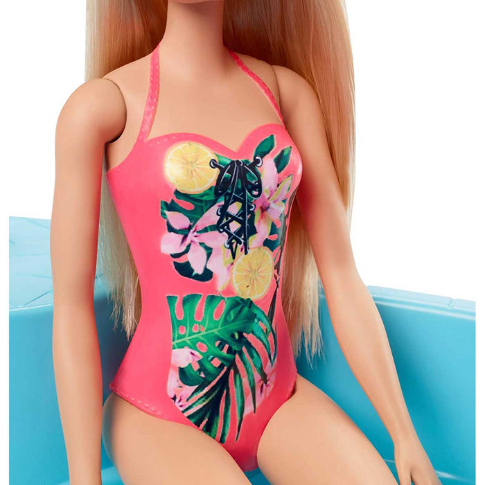 MATTEL Barbie- Playset Bambola Con Piscina E Accessori - GHL91