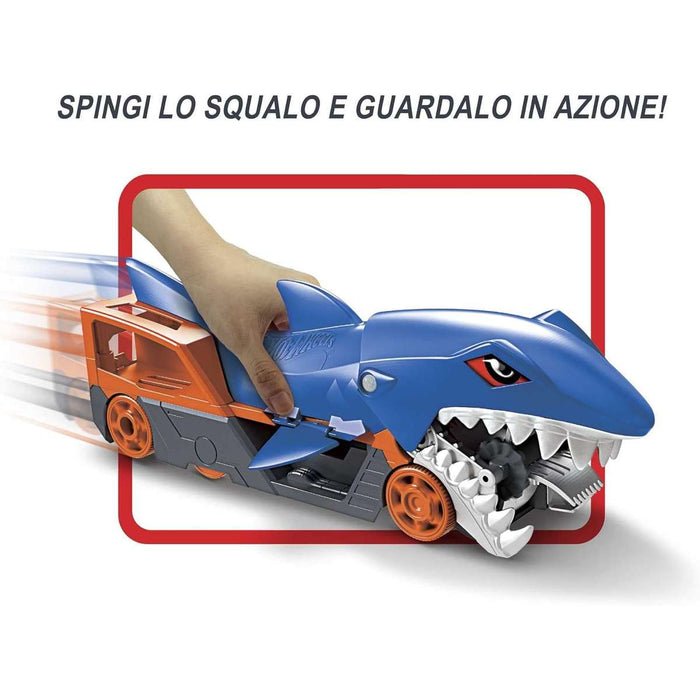 MATTEL Hot Wheels Squalo Mangia Auto - Playset Trasportatore Divoratore - GVG36