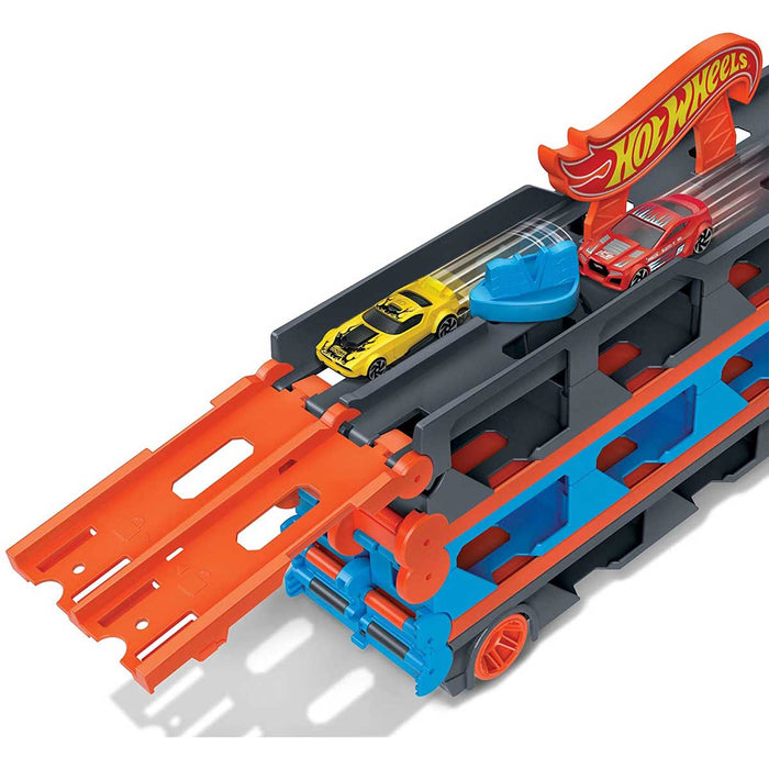 MATTEL Hot Wheels 2In1 Camion Trasportatore E Pista Con 3 Auto - GVG37
