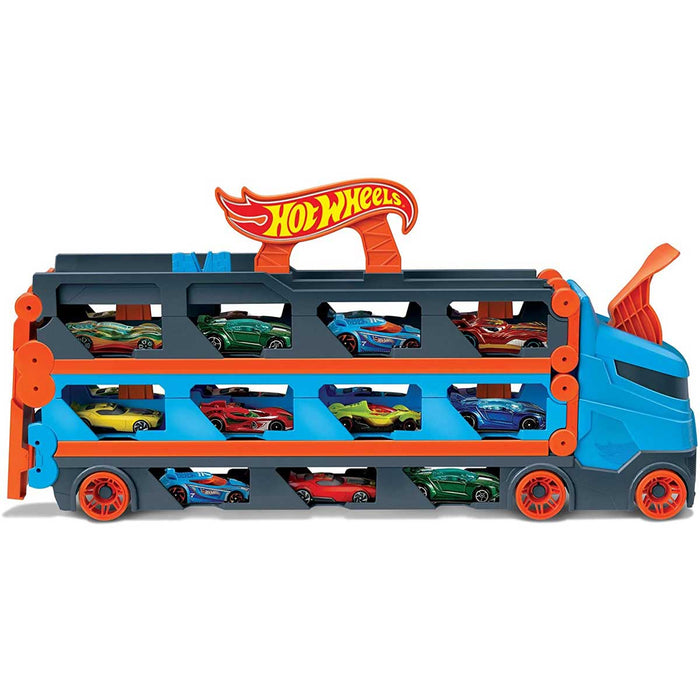 MATTEL Hot Wheels 2In1 Camion Trasportatore E Pista Con 3 Auto - GVG37