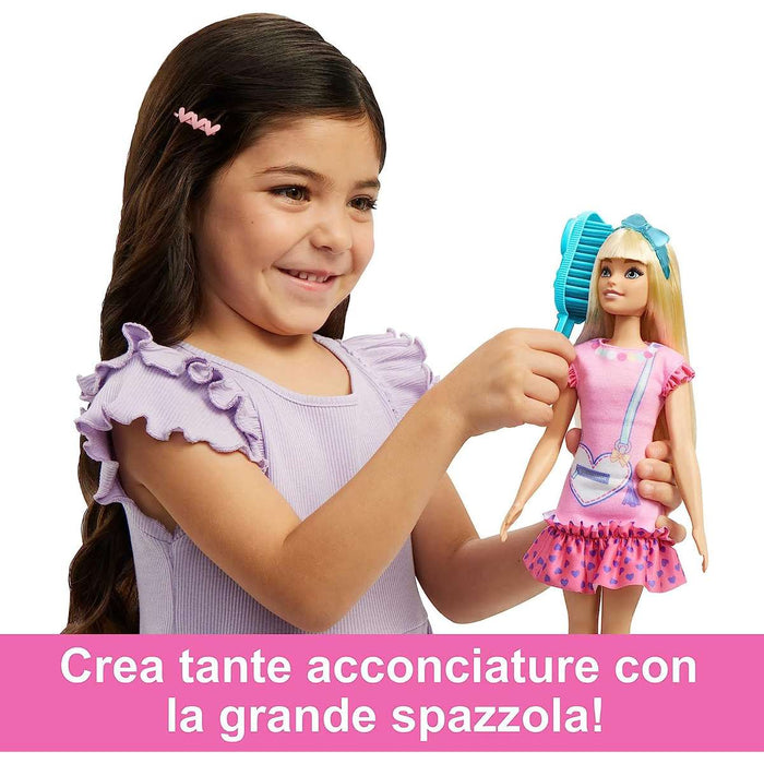 MATTEL Barbie My First Capelli Biondi Con Gattino E Spazzola - HLL19
