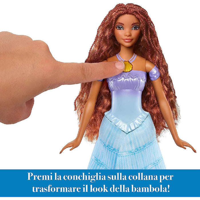 MATTEL La Sirenetta 2 In 1 - Little Mermaid Transforming Ariel - HLX13