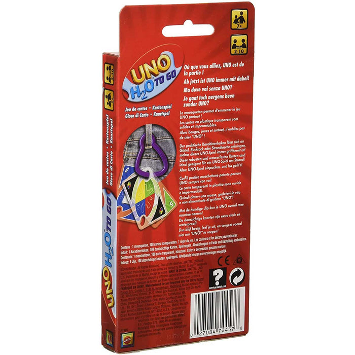 MATTEL Games Uno H2O Gioco Di Carte Impermeabile - P1703