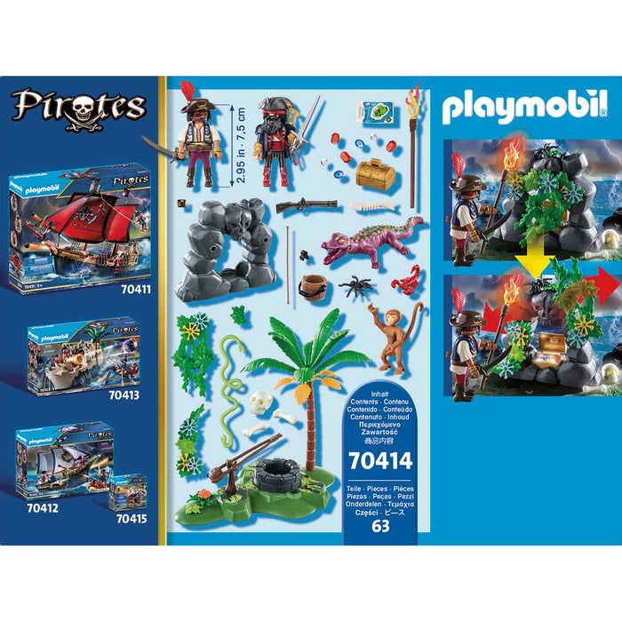 PLAYMOBIL Nascondiglio Del Tesoro Dei Pirati - 70414