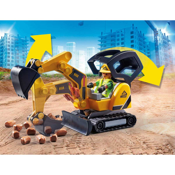 PLAYMOBIL Mini Escavatore Con Cantiere - 70443