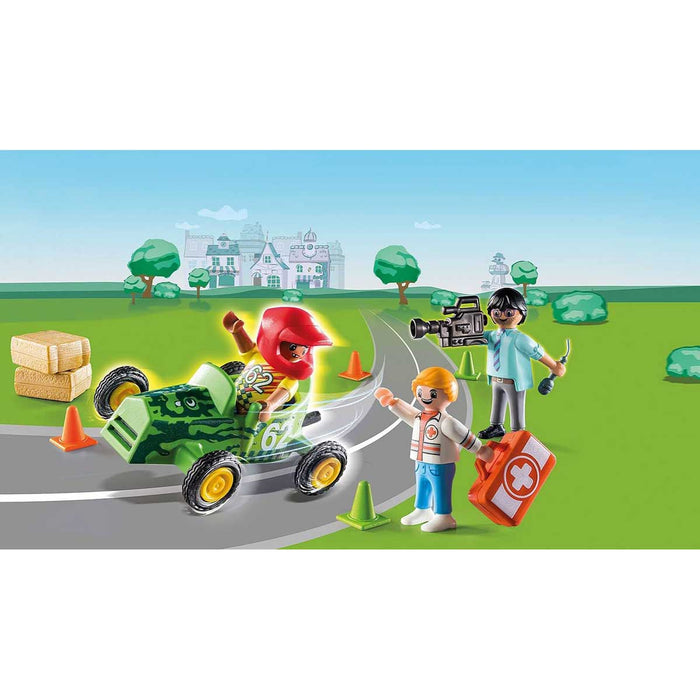PLAYMOBIL Ambulanza In Azione Soccorso Del Pilota Da Corsa - 70919