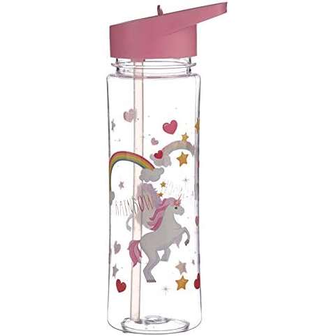 PUCKATOR Borraccia Unicorni E Arcobaleni Con Cannuccia 550Ml - BOT05T