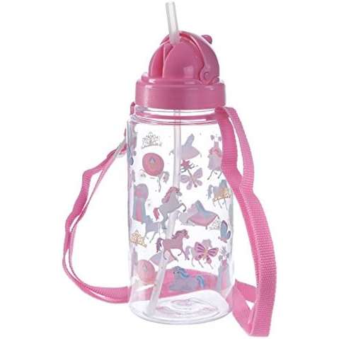 PUCKATOR Borraccia Unicorni Con Cannuccia E Tracollina 450Ml - BOT09