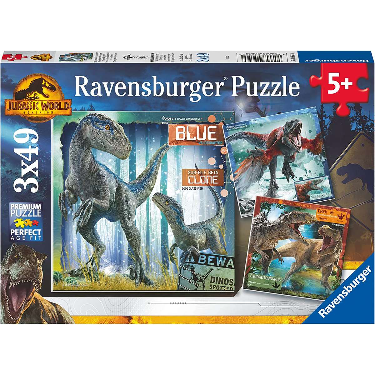 RAVENSBURGER Jurassic World Puzzle 3X49 Pezzi - 05656 — Mornati Paglia