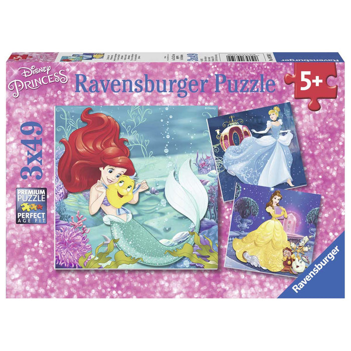 RAVENSBURGER Principesse Disney B Puzzle 3X49 Pezzi - 09350