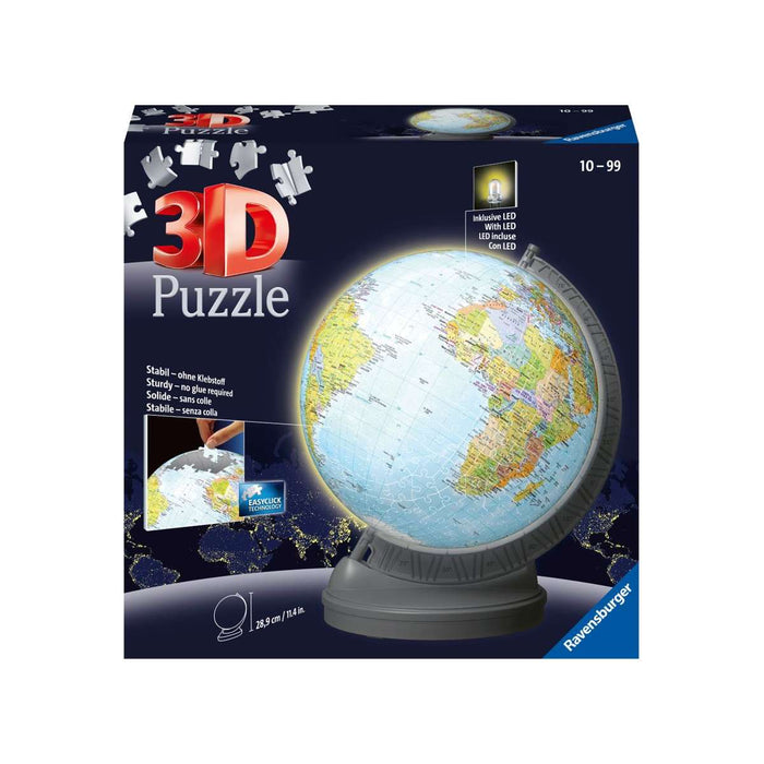 RAVENSBURGER Puzzle 3D Globo 540 Pezzi Night Edition - 11549 — Mornati  Paglia