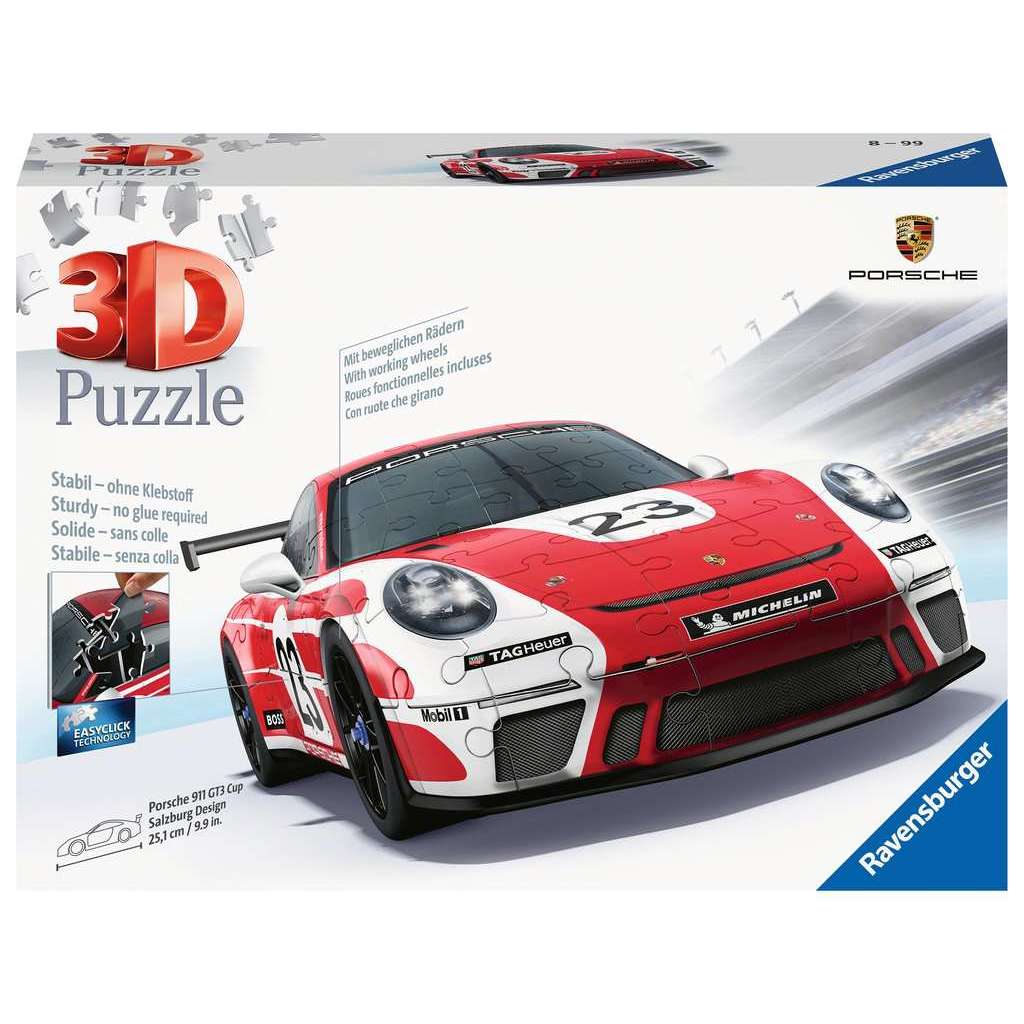 Porsche 3Dパズル3車種 RAVENSBURGER 3D Porsche 911 Gt3 Cup Salzburg - Puzzle - 11558