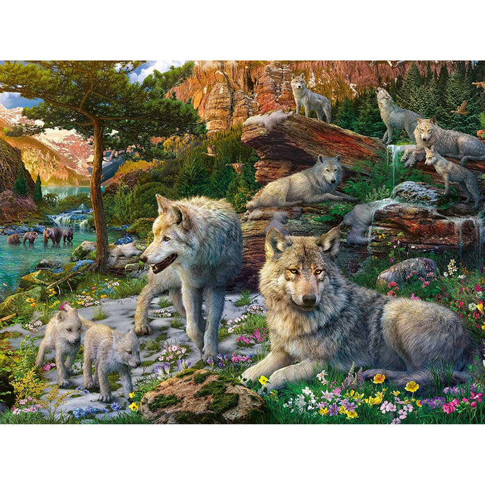 RAVENSBURGER Puzzle 1500 Pezzi Lupi In Primavera - 16598