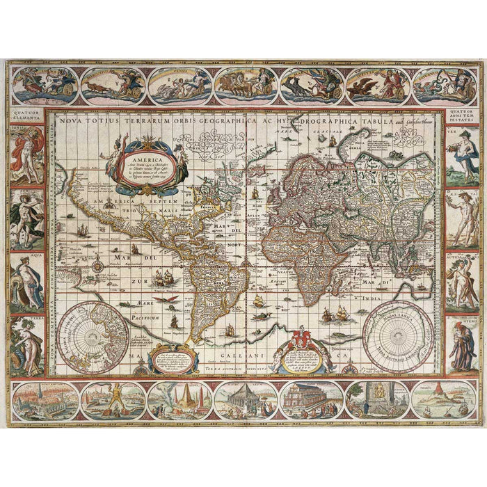 RAVENSBURGER Mappamondo 1650 Puzzle 2000 Pezzi - 16633 — Mornati Paglia