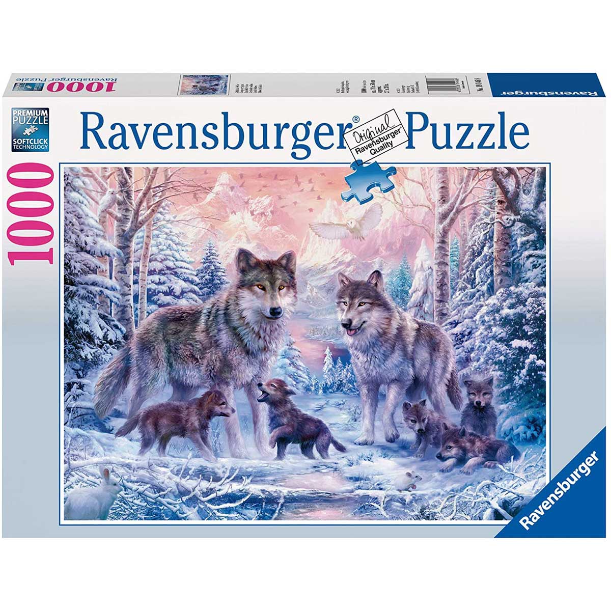 Puzzle 1000 Pezzi 'Moonlight Cottage', Tema Notturno Invernale, 70 X 50 Cm - Per Adulti, Famiglia, Relax, Regalo
