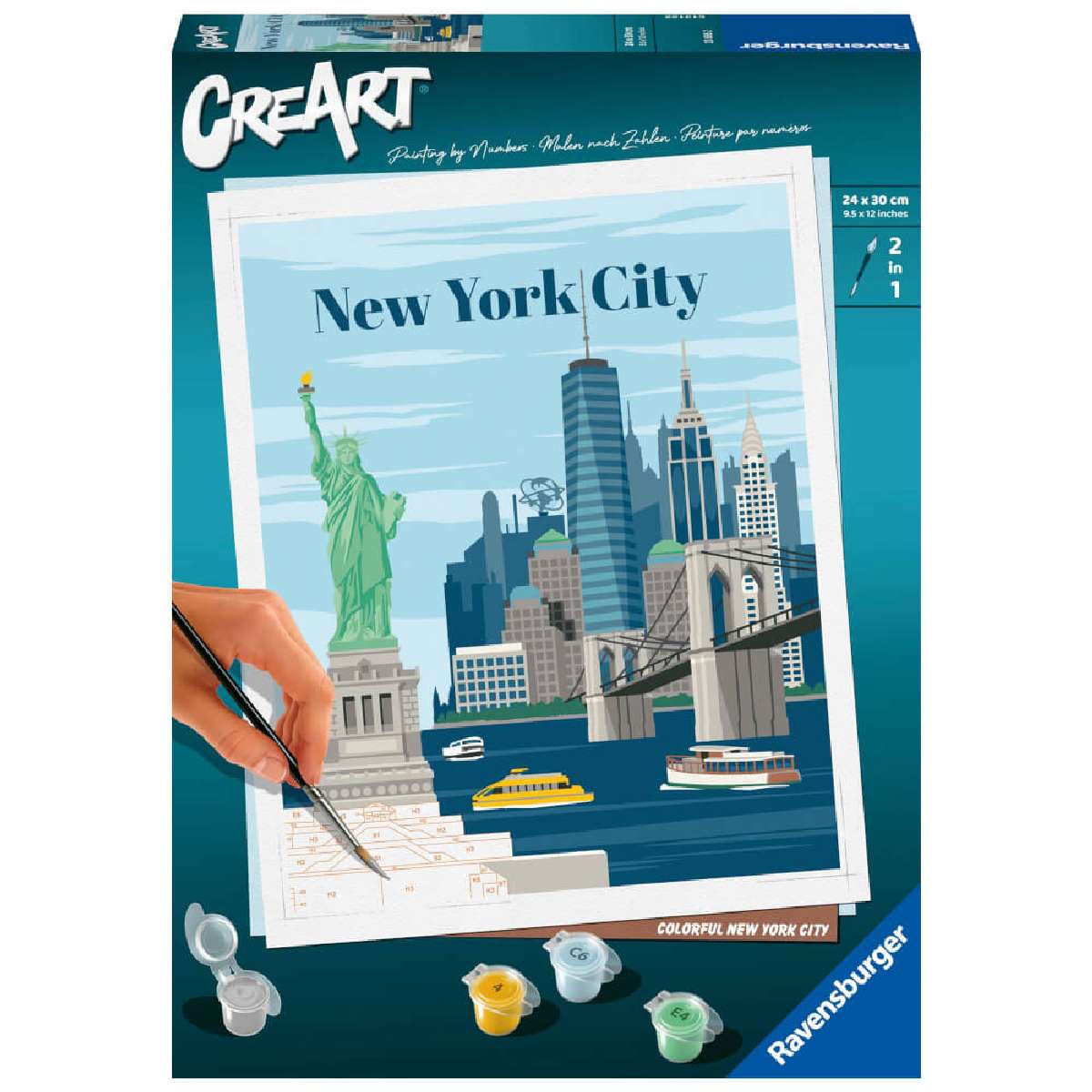 Awesocrafts - Kit Di Pittura Con Numeri Per Adulti E Bambini