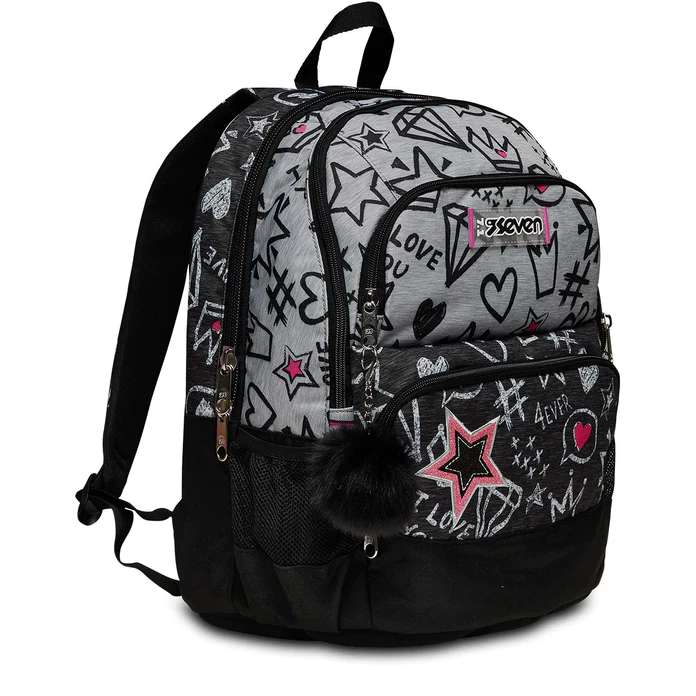 SEVEN Zaino Advanced Pockets Zipper Glamy - 200102318-822