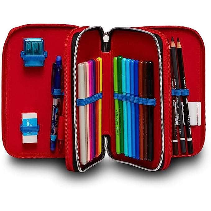 SEVEN Astuccio Scuola Completo 3 Zip Spider-Man The Greatest Hero - 302902300-899