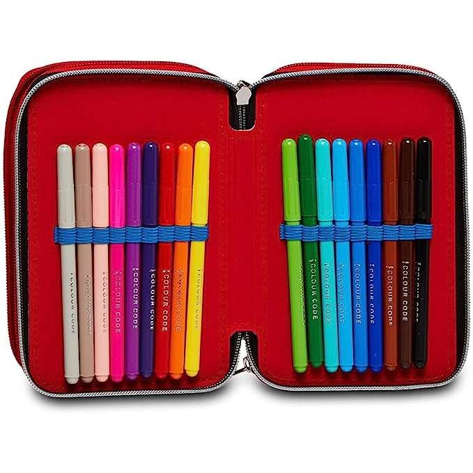 SEVEN Astuccio Scuola Completo 3 Zip Spider-Man The Greatest Hero - 302902300-899