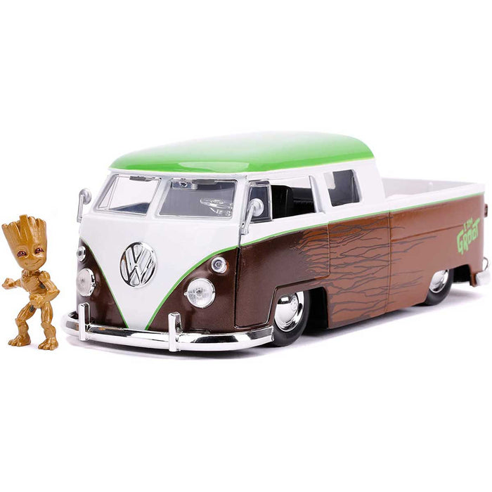 SIMBA Jada Marvel Groot 1963 Bus Truck In Scala 1:24 Die-Cast Con Personaggio Di Groot In Die Cast - 253225013