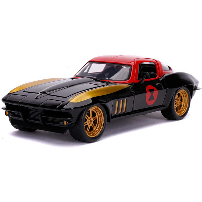 SIMBA Jada Marvel Black Widow 1966 Chevy In Scala 1:24 Die-Cast Con Personaggio Della Vedova Nera In Die Cast - 253225014