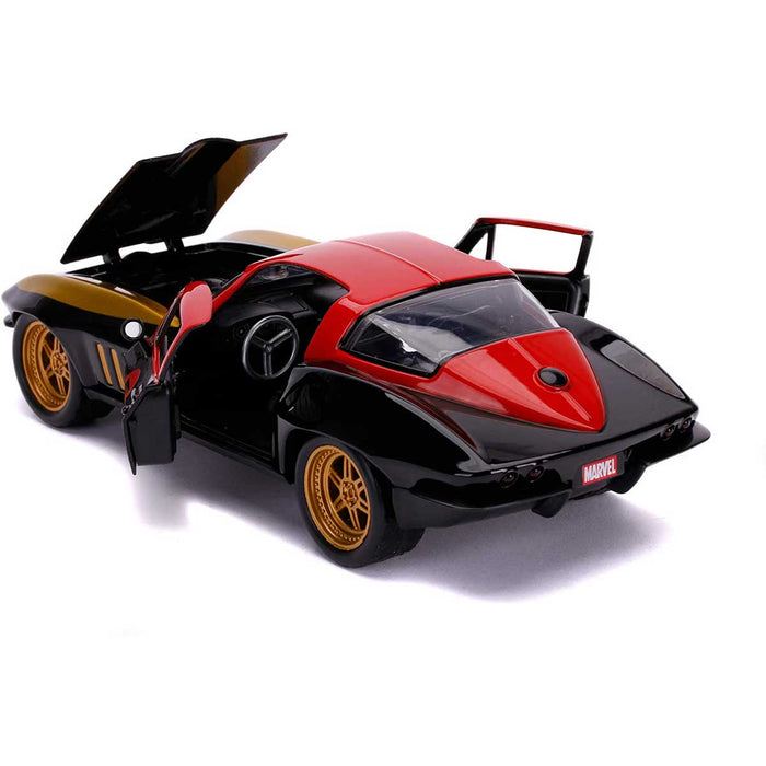 SIMBA Jada Marvel Black Widow 1966 Chevy In Scala 1:24 Die-Cast Con Personaggio Della Vedova Nera In Die Cast - 253225014