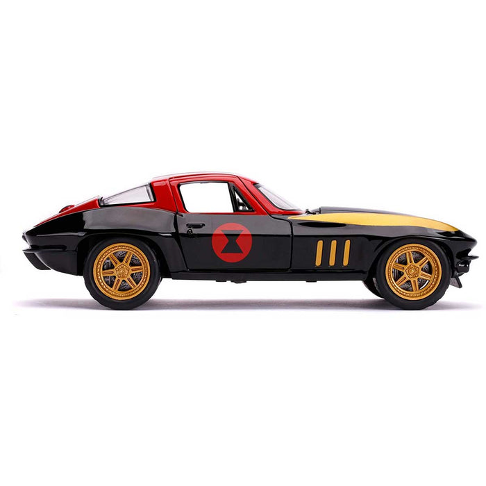SIMBA Jada Marvel Black Widow 1966 Chevy In Scala 1:24 Die-Cast Con Personaggio Della Vedova Nera In Die Cast - 253225014
