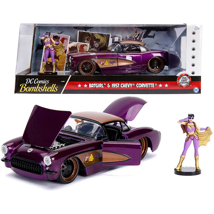 SIMBA Jada Batgirl 1957 Chevy In Scala 1:24 Die-Cast Con Personaggio Di Batgirl In Die Cast - 253255007