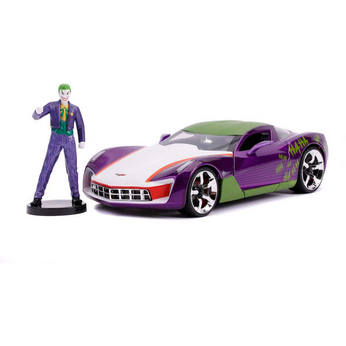 SIMBA Jada Joker 2009 Chevy Corvette Stingray In Scala 1:24 Die-Cast Con Personaggio Di Jocker In Die Cast - 253255020