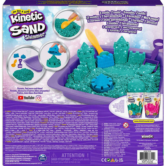 SPINMASTER Kinetic Sand Playset Castello Sabbia Shimmer Verde - 6061828