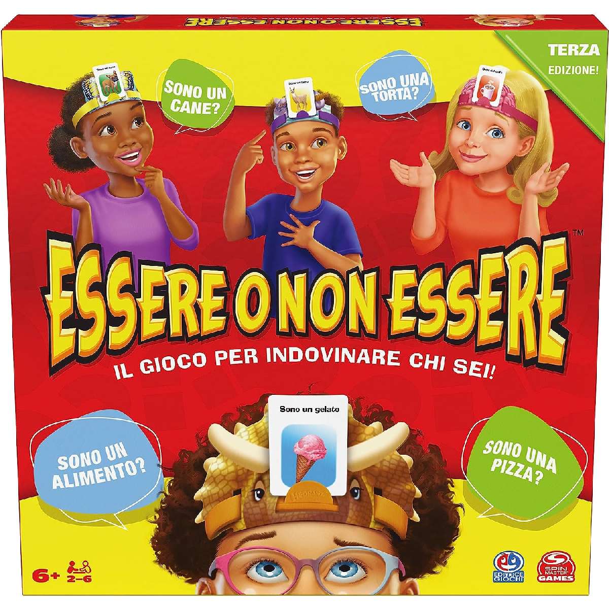 Spin Master Juego De Mesa Essere O Non Essere Total Refresh – Adivina Con Preguntas Sí/No Y Bridas Divertidas