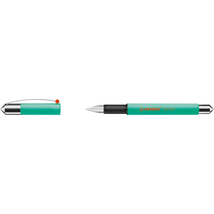 STABILO Penna Stilografica, Stabilo Becrazy! Uni Colors In Basilico, Cartuccia Blu Inclusa - 5040/1-6-41